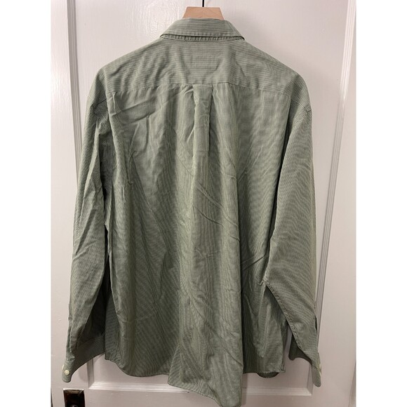 Eddie Bauer Men's Wrinkle Resistant Green White Gingham L/S Shirt Size XL - Picture 2 of 6